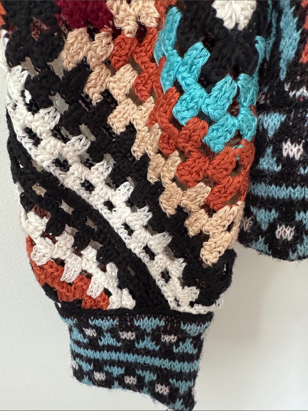 Farm Rio crochet-construction V-neck sweater XXS - Picture 8 of 14